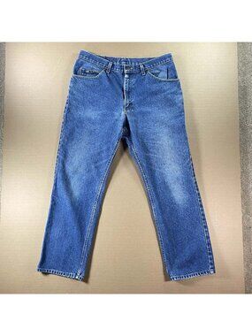 Vintage 90s LEE Blue Tab M.R. Zip Fly Light Wash Denim Jeans Men’s Size 33x29
